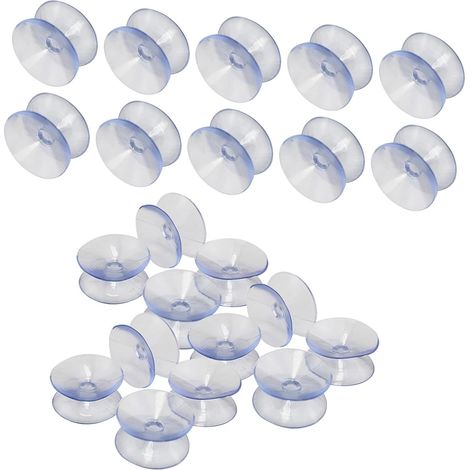 Lot de 50 ventouses transparentes double face antidérapantes en (1/5)
