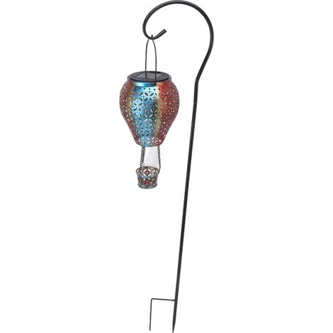 Hängende Solarlaterne im Retro-Stil mit hohlem Feuerballon, romantische und warme Gartenlampe für Camping im Freien. (1/5)