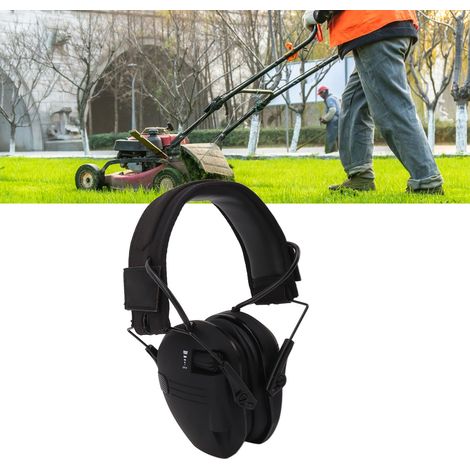 Casque Anti-Bruit Électronique pour Jardinage Chasse et Sport Extérieur avec Microphone Réducteur de Bruit Tactique Noir - KZQ (1/5)