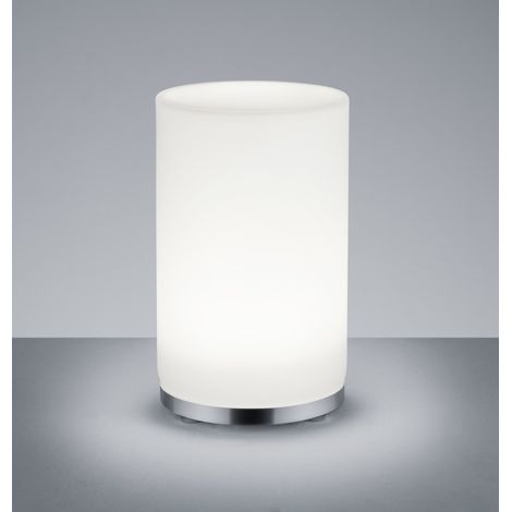 John Chrome Lampe à Poser Verre Blanc Led Rgbw Dimmable Ø12 cmTrio Lighting (1/5)