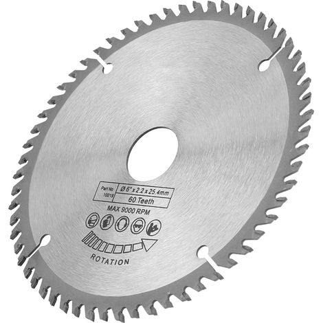6" (148 mm) 60-Zahn-Hartmetall-Kreissägeblatt für Holz (1/5)