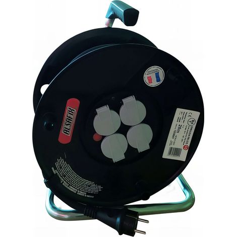Enrouleur électrique 25 M 230V 3500W de 3 x 2,5mm2 H07 RN-F - ENR77315 - Alsafix