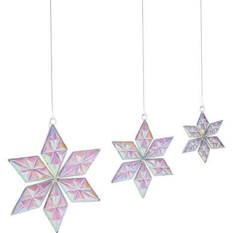 Wanddekoration 3er Set RENSJON Stern 25/35/46 cm Bunt (1/5)