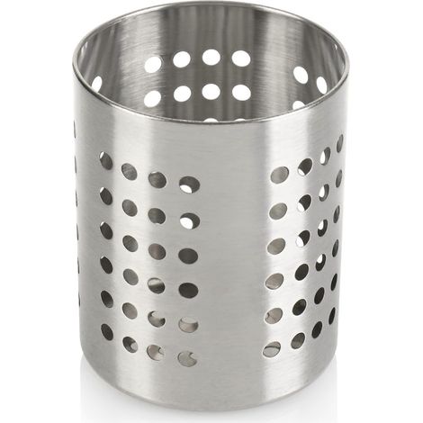 Égouttoir à couverts - Porte-ustensiles de cuisine en acier inoxydable - Panier à couverts, porte-cuillères de cuisine en métal - Porte-serviettes moderne (couleur argent) (1/5)