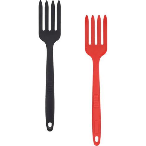 Fourchettes en silicone SECFOU lot de 2 résistantes à l'usure , avec manche ergonomique . cuisine lé