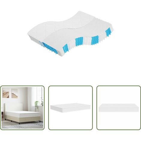vidaXL Soutien du dos - Matelas à ressorts ensachés dureté moyenne 140x200 cm (1/5)