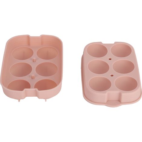 Moule à glaçons en silicone 6 trous 45mm rose clair pour cocktails et bar à domicile