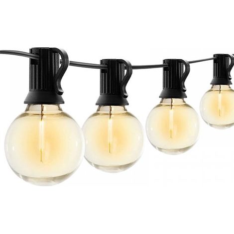 Luci decorative da esterno - Cavi di alimentazione da giardino - 15 metri - 25 luci LED - Telecomando - Illuminazione d'atmosfera per esterni e interni - Illuminazione da giardino - Luci decorative - (1/5)