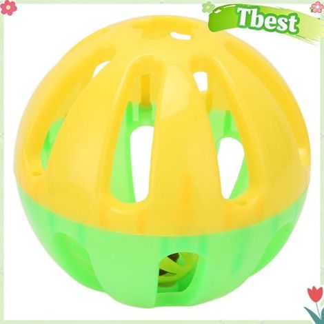 Jouet boule de friandises pour poulet, avec cloche et mangeoire lente en plastique sans odeur, pour animaux de compagnie, poulets, (1/4)