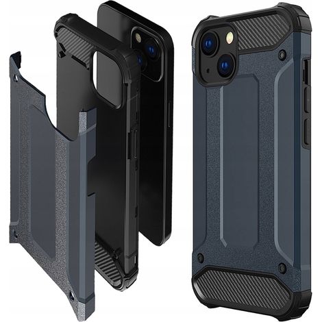 Custodia ibrida rinforzata per iPhone 14 Plus, colore blu. (1/5)