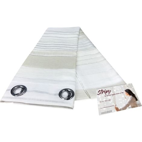 TENDA TENDAGGIO STRIPY panna CM. 140X280 CONFEZIONATA