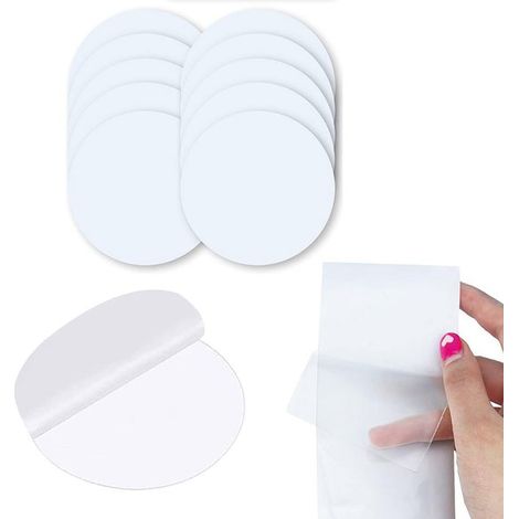Ruban de réparation - 20 pièces - Transparent - Patch étanche - TPU étanche autocollant - Ruban de tente - Autocollant - Pour auvent, bâche, housses de bateau et tentes - 6×6cm - Étanche (1/5)