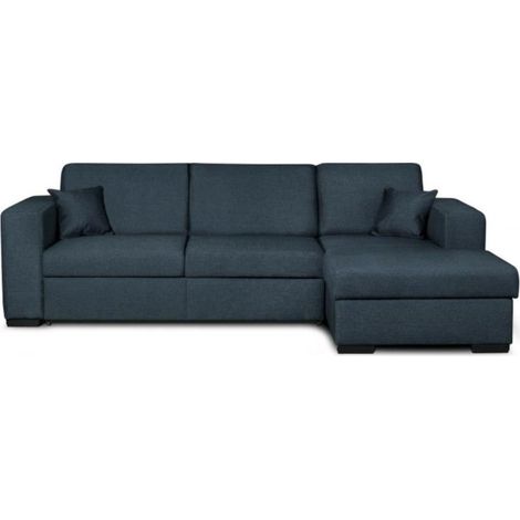 Canapé d'Angle Droit Convertible "Hip" 262cm Bleu Pétrole (1/5)
