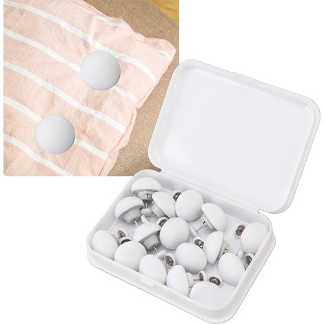 Sujetadores de edredón con forma de hongo – Juego de 16 sujetadores suaves y duraderos con forma de hongo para fundas de almohada y sábanas. (1/5)