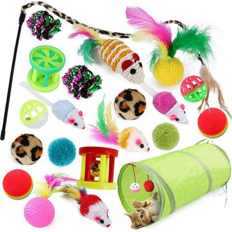 Ensemble de 21 jouets pour chat mignon (couleur aléatoire) (1/5)