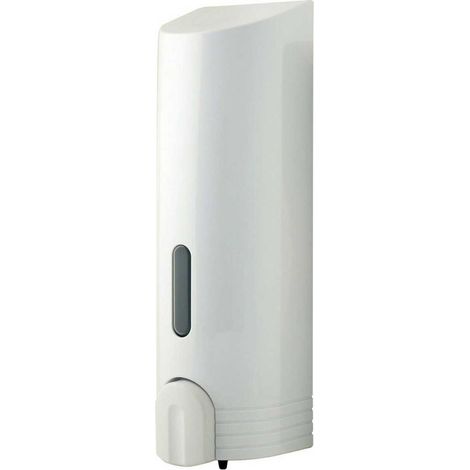 Euroshowers Single Tall Round Liquid Soap Shampoo Gel Dispenser Pump White