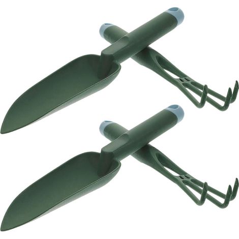 Ensemble d'outils de jardinage : truelle à main (2 pièces) en plastique léger (1/5)