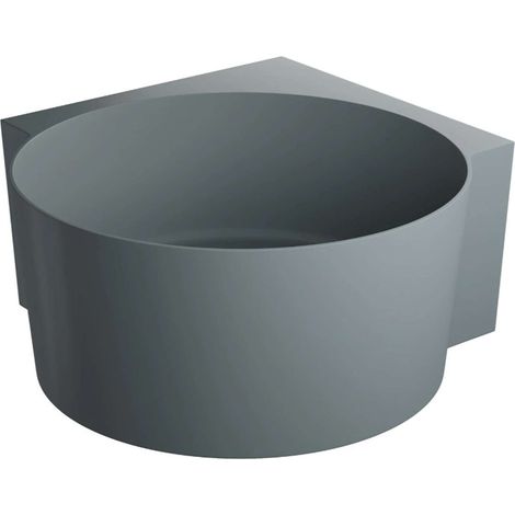 OMNIRES Ovo M+ - Bañera de esquina, 120x120 cm, gris mate OVO120WNAG (1/4)