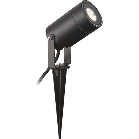 Spot LED piquet extérieur – Culot GU10 – IP65 – Aluminium noir – Hauteur 268.5 mm – Pour ampoules jusqu'à 60 mm – Miidex Lighting (1/10)