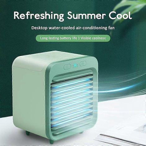 Nouveau mini ventilateur de refroidissement portable USB, climatiseur, lumière, ventilateur de bureau, humidificateur, purificateur d'air (1/5)