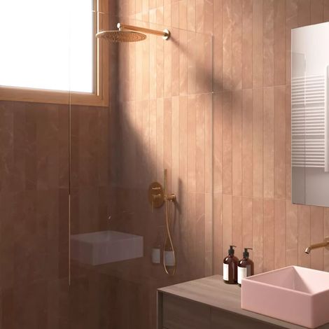Carrelage Effet Marbre - Zellige Terracotta MARMORIS Cotto 7,5x60cm (1/2)