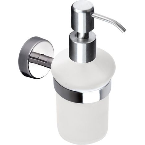 Dispenser di sapone bagno in acciaio inox e vetro  Monde-C kamalu
