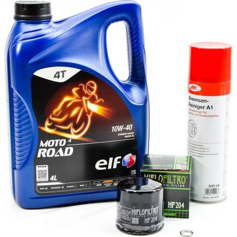 Kit Entretien Vidange Standard pour YAMAHA R7 700 de 2021 à 2023 - ELF  MOTO 4 ROAD 10w40 4L