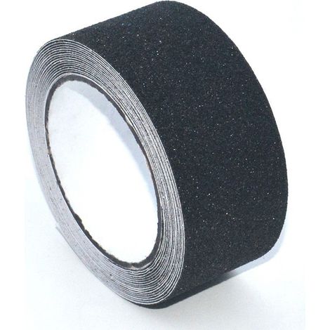 Cinta antideslizante de 50 mm x 10 m, impermeable y antideslizante, apta para escalones, escaleras, escalerillas y suelos (negra, 1 unidad). (1/5)