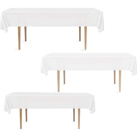Nappe jetable - 10pcs - Blanche - 274x137cm - Rectangulaire - Anti-tache (1/4)