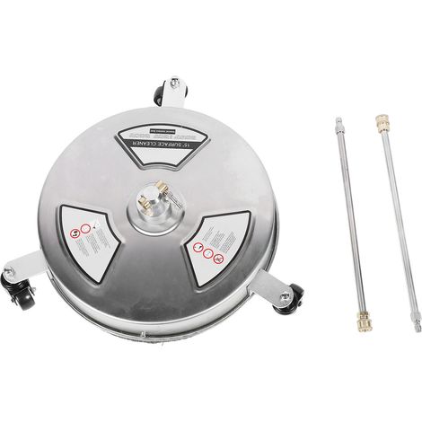 15-Zoll-Hochdruck-Flächenreiniger, maximaler Druck 4000 PSI, 1/4-Zoll-Anschluss, Edelstahl-Aufsatz zur Einfahrtsreinigung (1/5)
