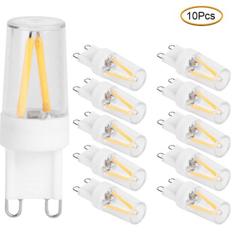 Lot de 10 ampoules LED G901001 1,5 W AC230 V à deux broches en polycarbonate pour éclairage domestique, voiture, armoire et jardin. (1/5)