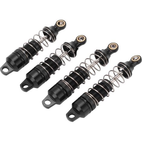Satz mit 4 Stoßdämpfern aus Aluminiumlegierung inklusive Federn für Losi Mini T 2.0 2WD 1/18 Truck, schwarz (1/5)