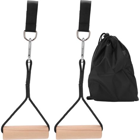 Stabile Klimmzuggriffe aus Holz für Gewichtheben, Muskelaufbau und Heimfitnessübungen. (1/5)