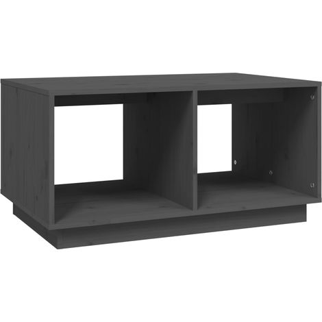 Maison Exclusive - Couchtisch Grau 80x50x40 cm Massivholz Kiefer
