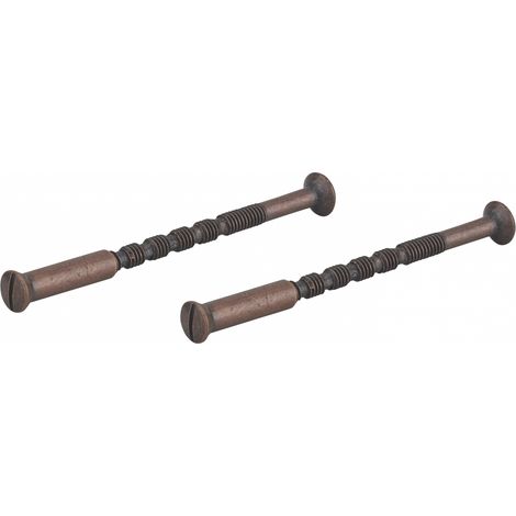 Thirard – Lot de 2 vis sécables M4x50 en laiton vieilli – Tige en acier zingué – Pour installations sur portes intérieures – Carré 6/7mm (1/3)