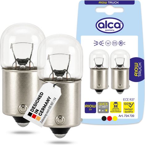 alca® Glühlampen R10W 24 V 10 W BA15s transparentes Parklicht 2er Set (1/5)
