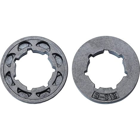 Kit de pignon de jante 3/8" 8 dents, pour Husqvarna 61, 162, 181, 266, 268, 272, 281, 288, 298, 362, 365, 371, 372, 385, pour Stihl 030, 031, 032, 038, 044, 046, 064, 066, 0000 642 1216 (1/5)