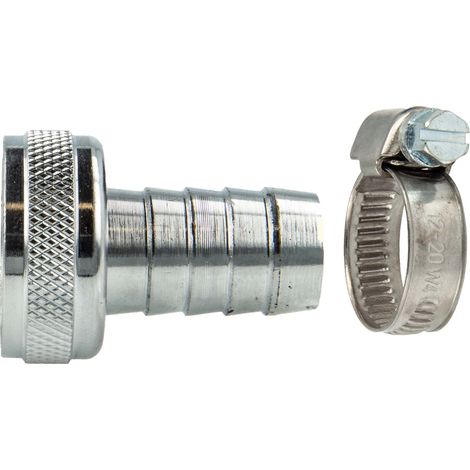 tecuro Schlauchverschraubung mit ÜWM M22 x 1 auf Tülle Ø 13 mm inkl. Schlauchschelle W4 12-20 mm