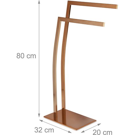 Soporte de baño toallero en acero inoxidable color cobre 130002257