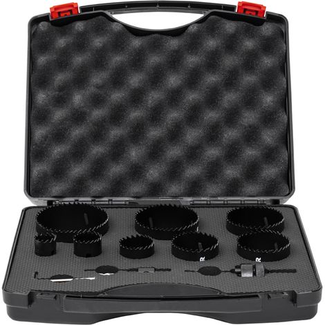 STIER Lochsägen Elektrikerset, HSS-Co8 Bimetall, 11-teilig 25, 32, 40, 54, 60, 68, 76 & 86 mm, für Handbohrmaschinen (1/5)