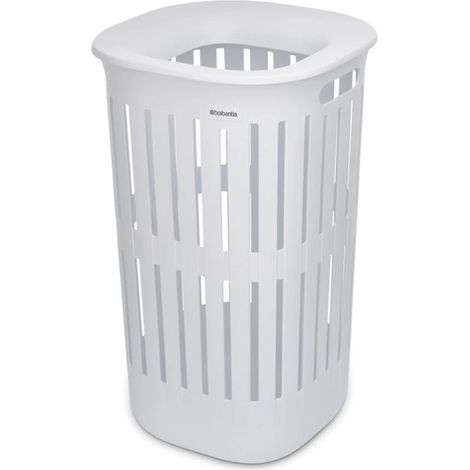 Brabantia 244704 Collect-It Cesto porta biancheria 55 L design slanciato apertura Quick-Drop manici laterali colore Bianco