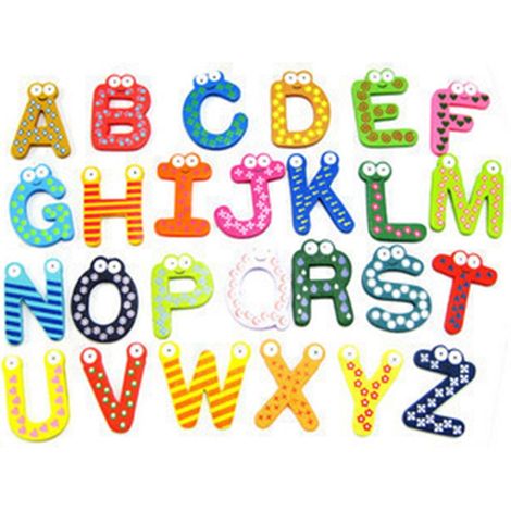 Fridge Magnet - Alphabet - For Kitchen Refrigerator Decoration And Early Learning - 26 Pieces A To Z (1/5)