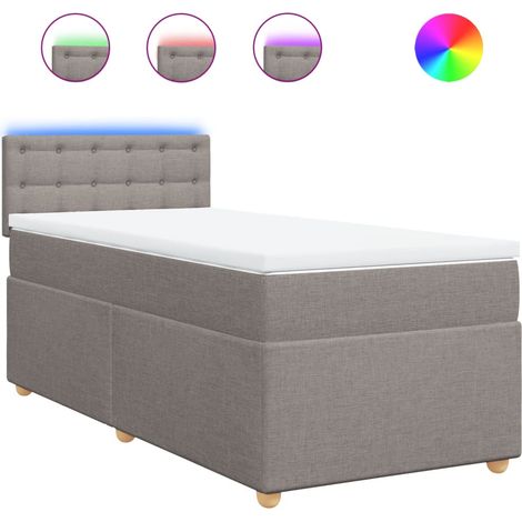 Maison Exclusive - Boxspringbett mit Matratze Taupe 90x190 cm Sto