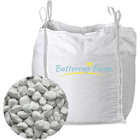 50-70 mm White Dover Cobbles - Premium Aggregate Bulk Bag - 850 kilos