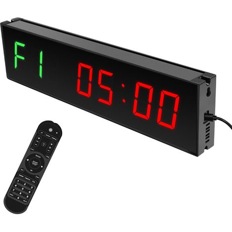 Minuterie de gymnastique numérique LED, compte à rebours, télécommande sans fil pour l'exercice physique (1/5)