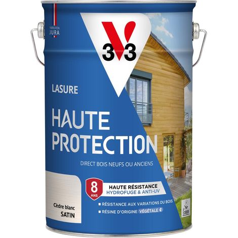 Lasure Haute Protection Biosourcée V33 cèdre blanc Satin - 5L