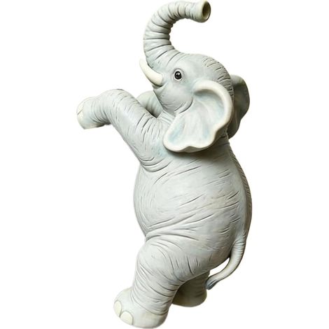 Elefanten Übertopf Statue Dekofigur aus Kunstharz