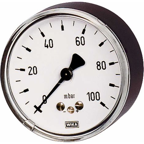 Riegler Kapselfedermanometer, G 1/2 hinten exzentr., 0 - 40 mbar, Ø 100 (1/2)