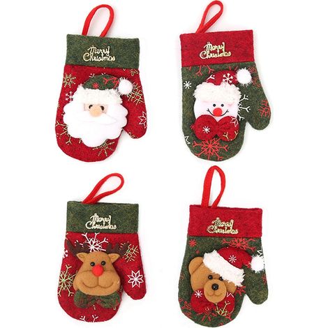 Ensemble de couverts de Noël 4 pièces (couteau et fourchette) - Décorations de table (1/5)
