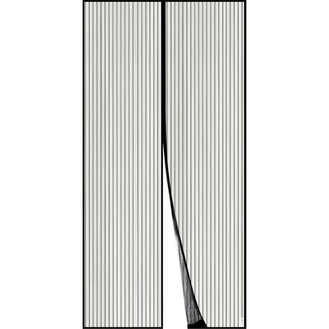 Apalus Magnetisches Moskitonetz für Türen, Netzvorhang, Magnetverschluss von oben bis unten mit automatischer Schließung, hält frische Luft im Inneren (120 x 220 cm, Schwarz)